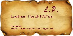 Lautner Periklész névjegykártya
